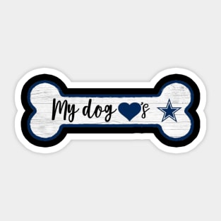 My dogs cowboys Sticker